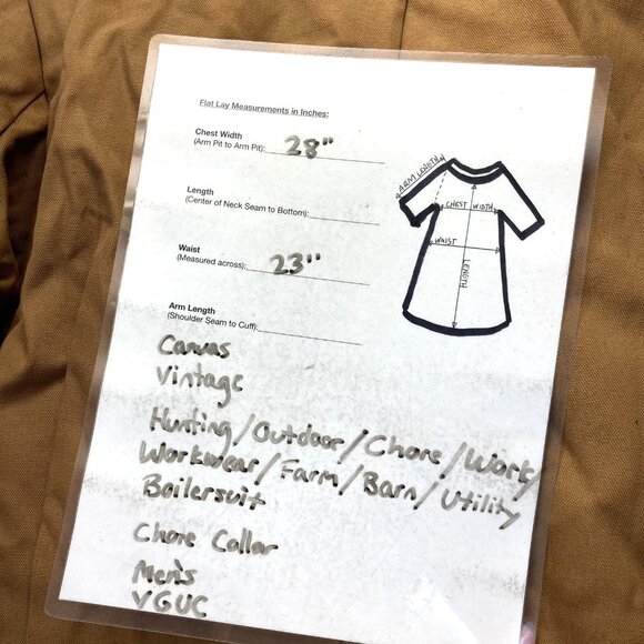 Vintage Key Imperial Canvas Duck Coveralls Mens XL Brown Insulated Quilted USA - Picture 7 of 16